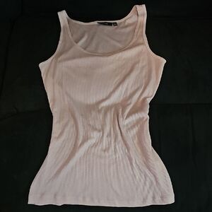 Apt. 9 Light Ballet Pink/Peach Ribed Scoop Tank, Soft fit, light sparkle